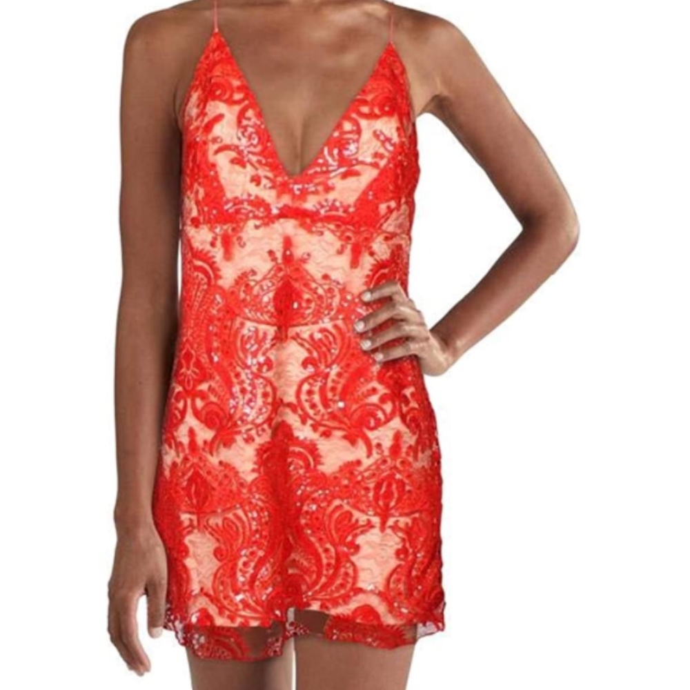 Free People Night Shimmer Mini Dress